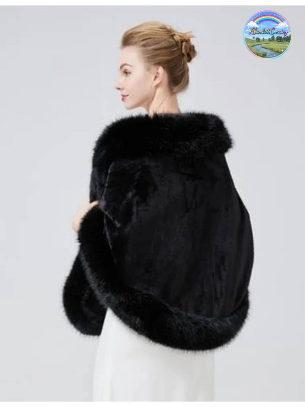 Faux Fur Shawl Wrap Stole Bridal Wedding Dress Cover Up